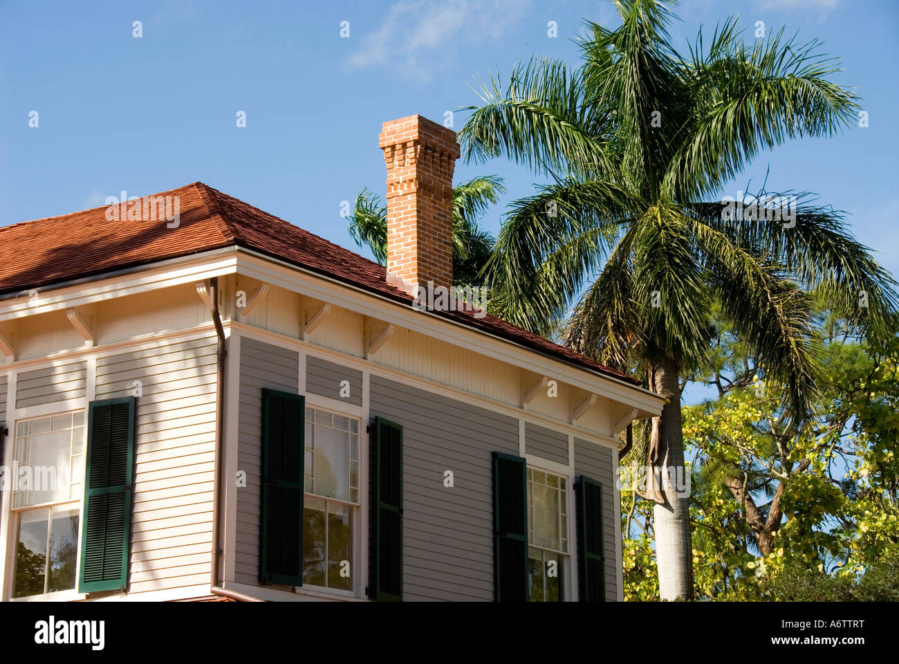 Thomas Edison Winter Estate Haus Fort Myers Florida Stockfoto