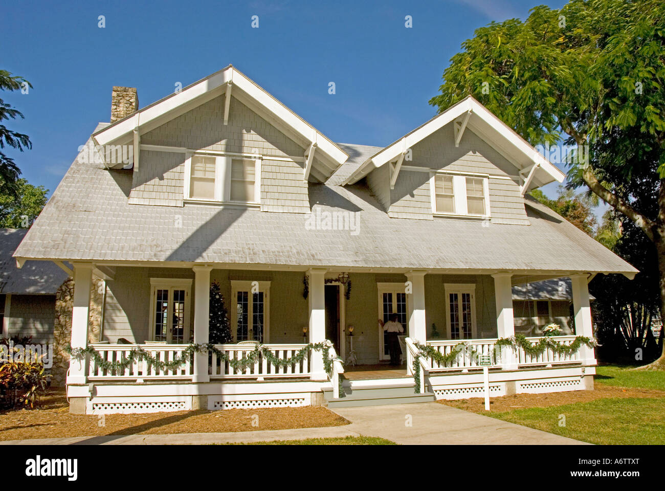 Henry Ford Winter home Immobilien Fort Myers Florida fl Touristenattraktion Stockfoto