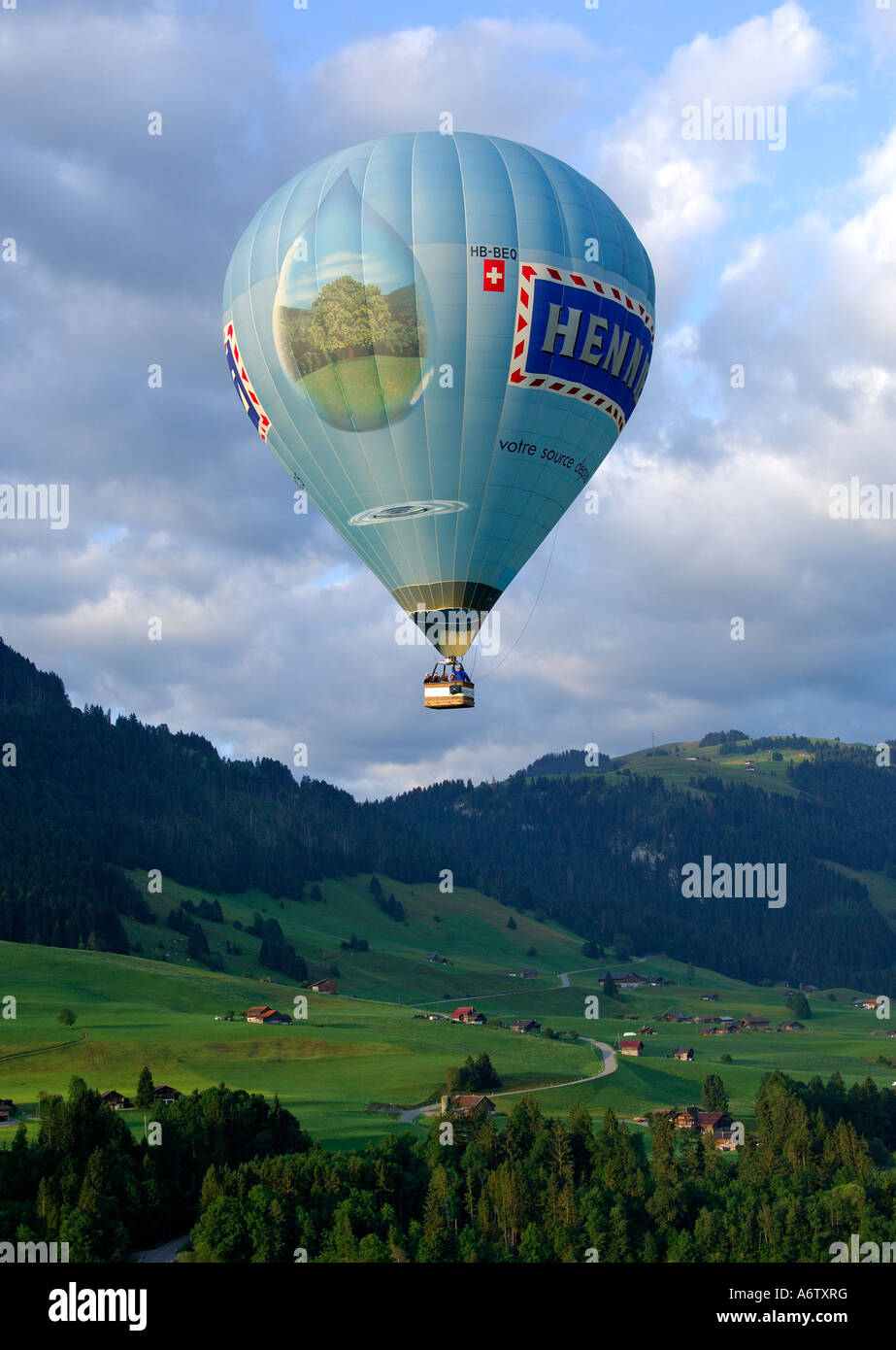Heißluft-Ballon Fahrt, Chateau-d ' Oex, Schweiz Stockfotografie - Alamy