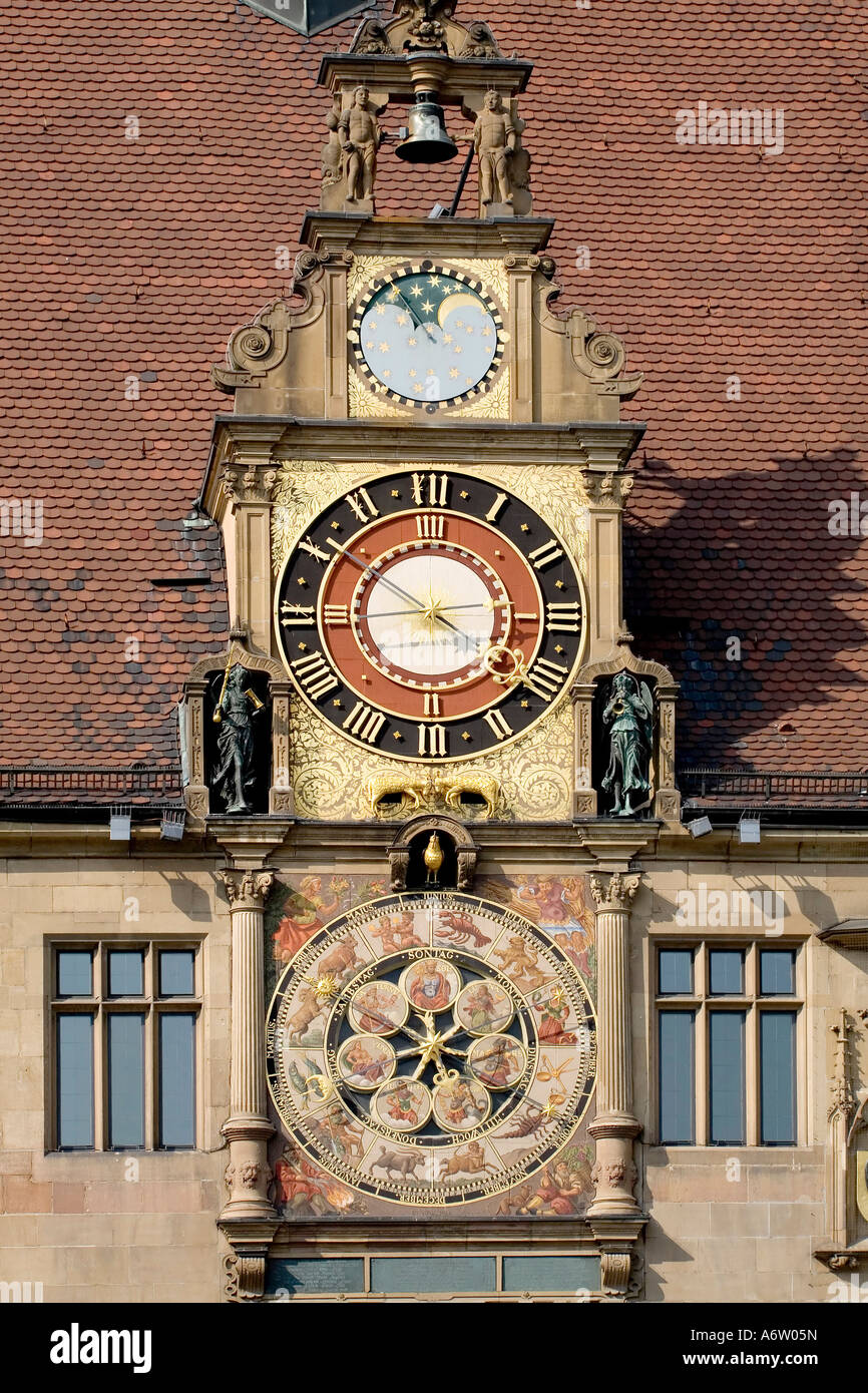 Astronomische Uhr von Isaak Habrecht, Rathaus, Heilbronn, Baden