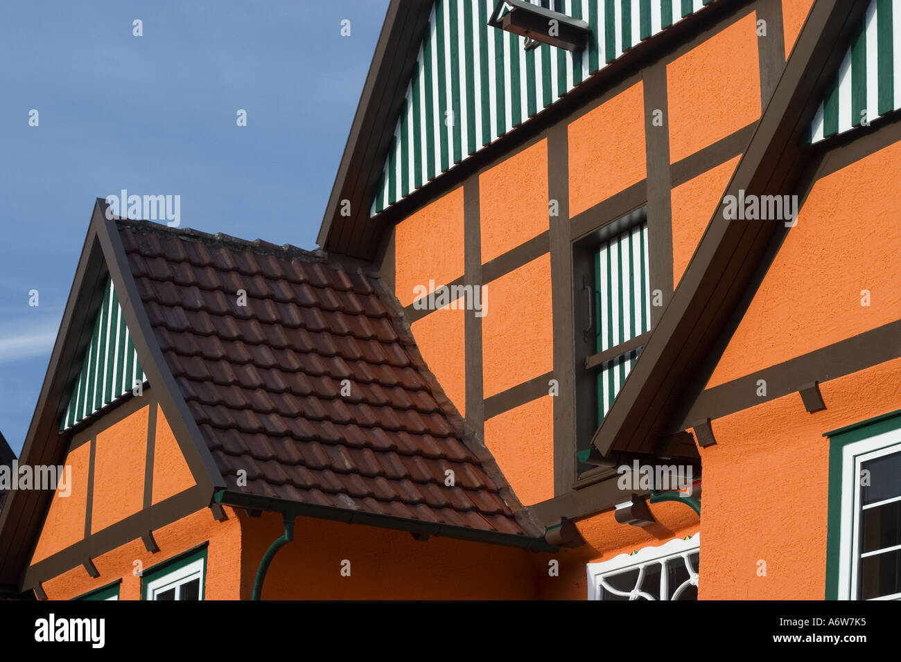 Architektonisches Detail eines traditionellen deutschen Haus Stockfoto