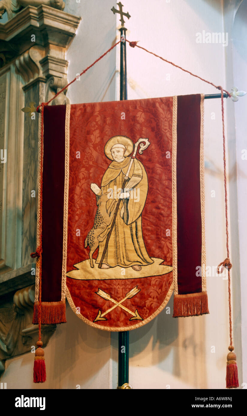 St. Giles - Banner St Giles Kirche Ashtead Surrey Stockfoto