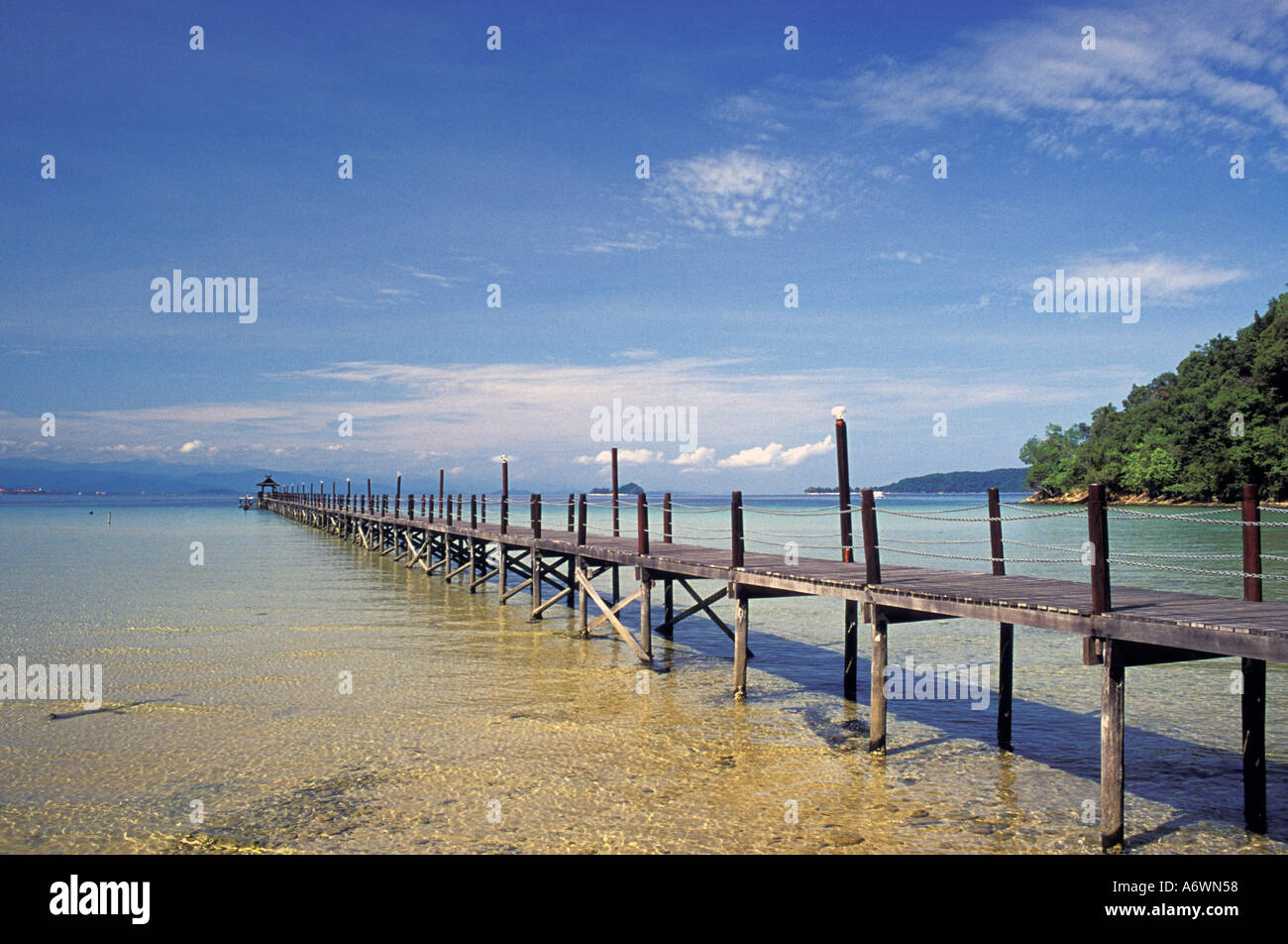 Malaysia, Borneo, Sabah, Tunka Abdul Rahman Nationalpark. Ab Küste von Kota Kinabalu in das Südchinesische Meer. Stockfoto