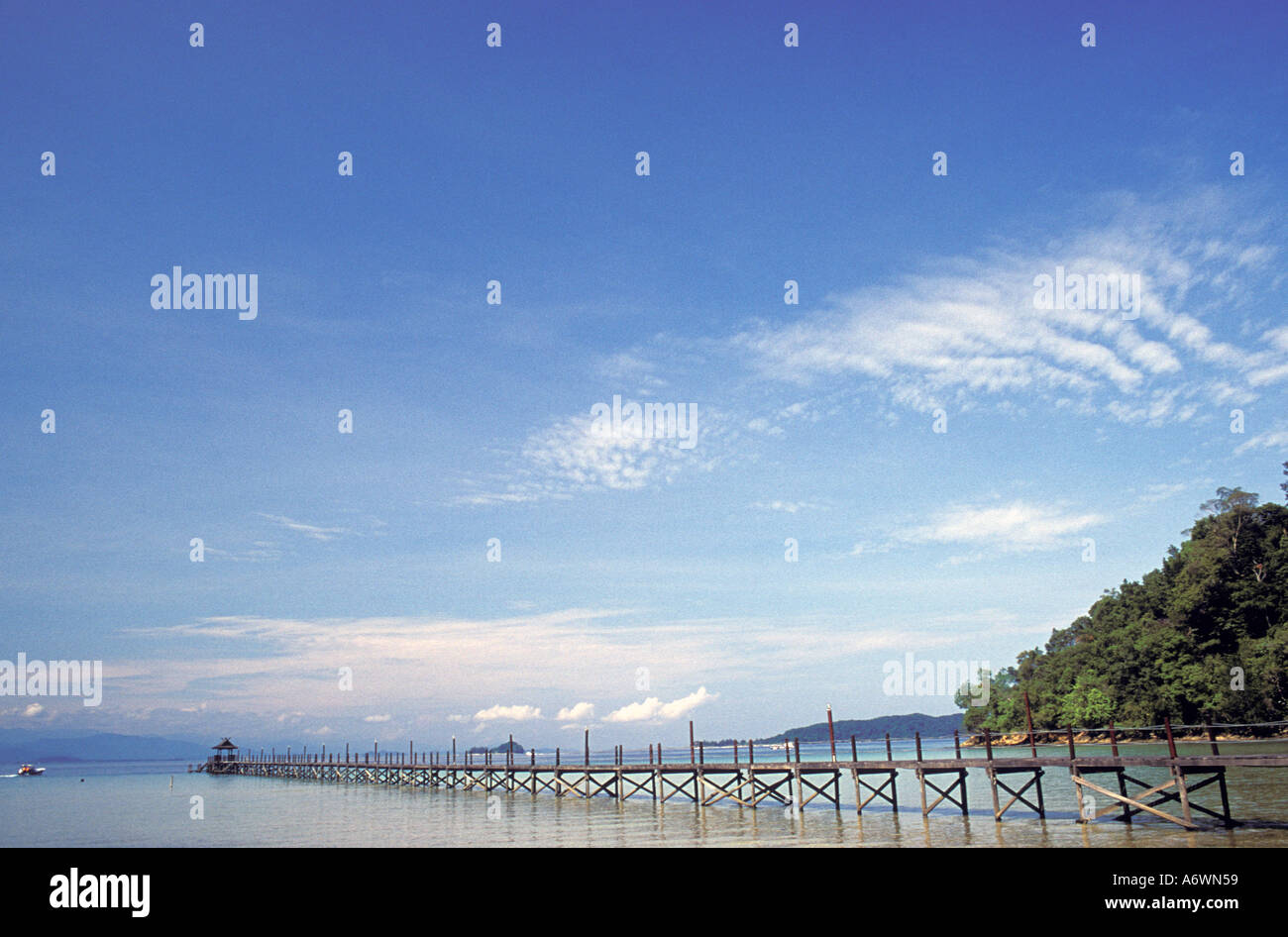 Malaysia, Borneo, Sabah, Tunku Abdul Rahman Nationalpark. Ab Küste von Kota Kinabalu in das Südchinesische Meer Stockfoto