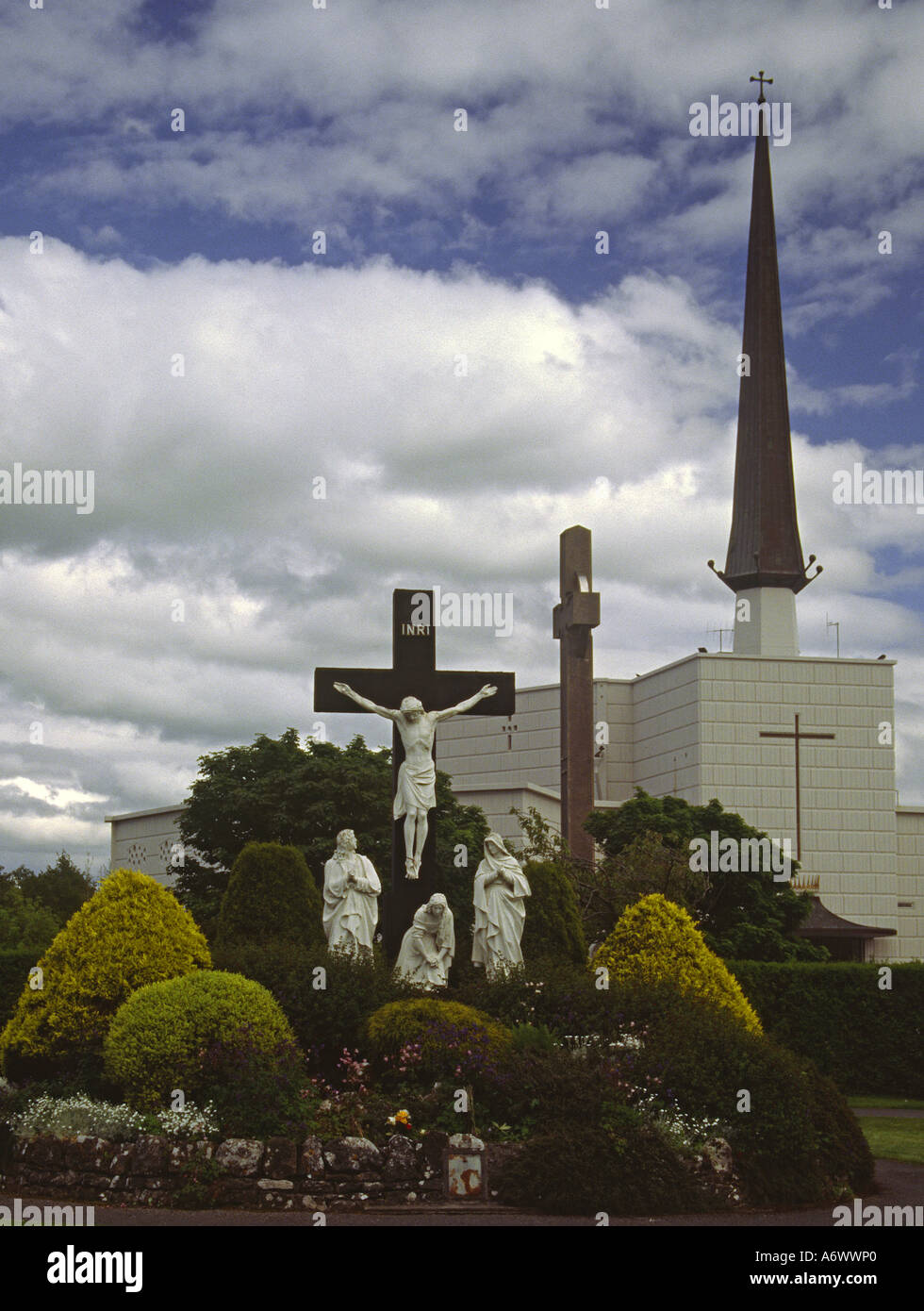 Knock Basilika Mayo Irland, der von Papst Johannes Paul II 1976 und Papst Franziskus 2018 besucht. Stockfoto