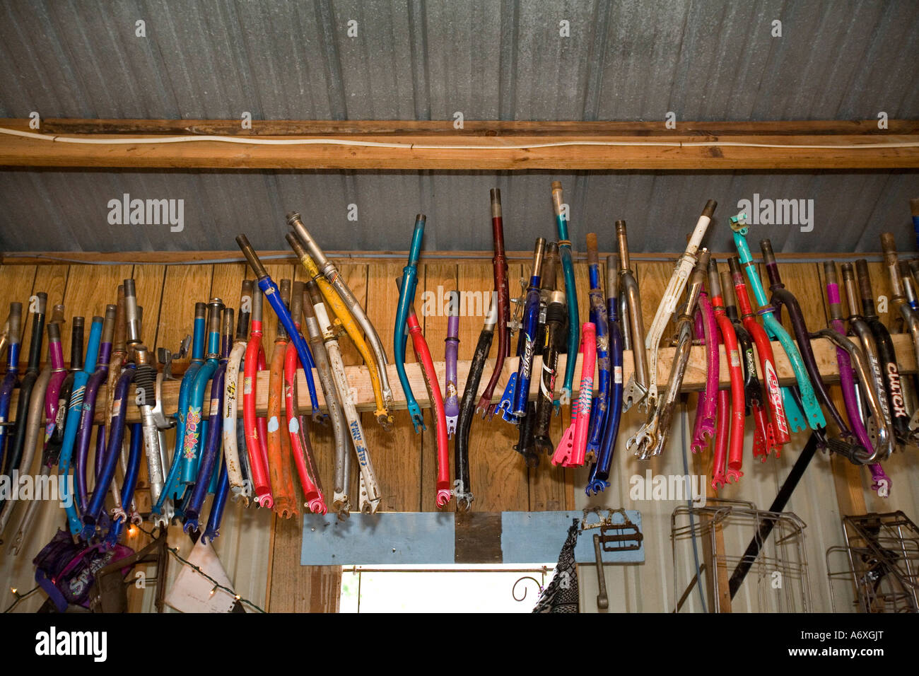 Ehrenamtlich geführte Bike-Shop Stockfoto