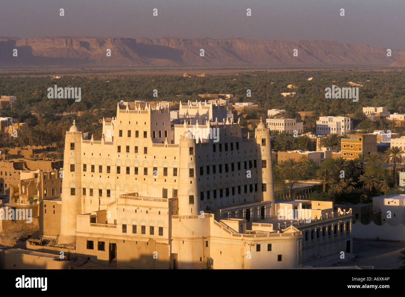 Sultan s Palace sagen UN-Wadi Hadhramawt Jemen Nahost Stockfoto
