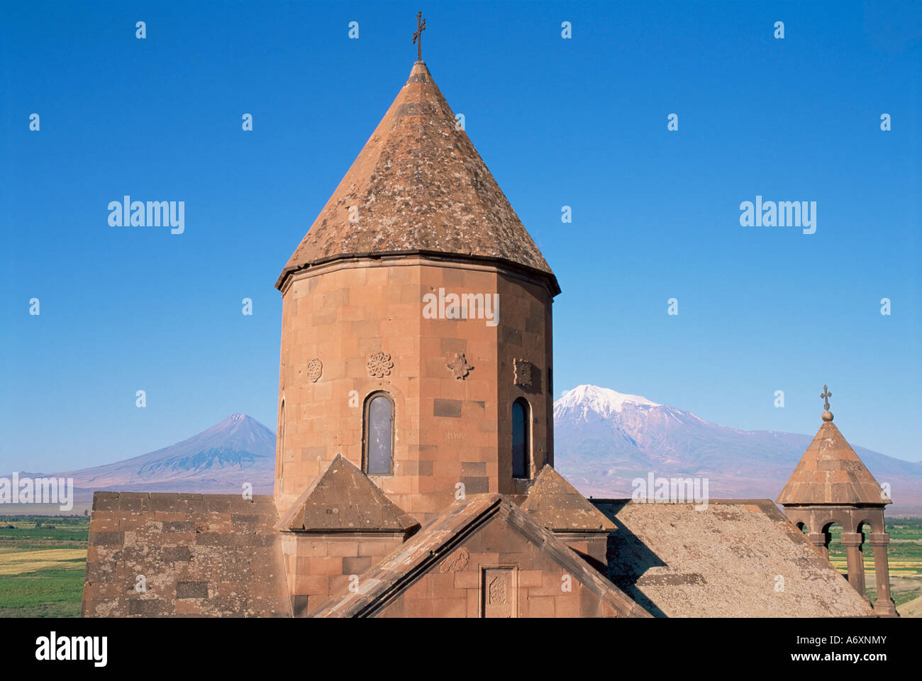 Khorvirap Kloster Berg Ararat Region Armenien Central Asia Asien Stockfoto