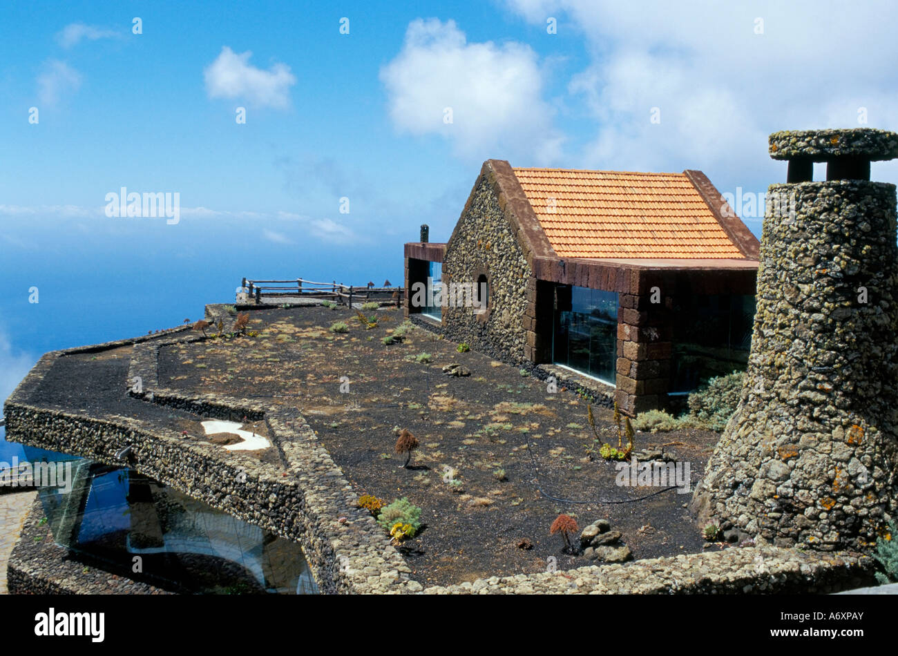 Restaurant El Mirador De la Pena El Hierro Kanaren Spanien Atlantik Europa von Cesar Manrique entworfen Stockfoto