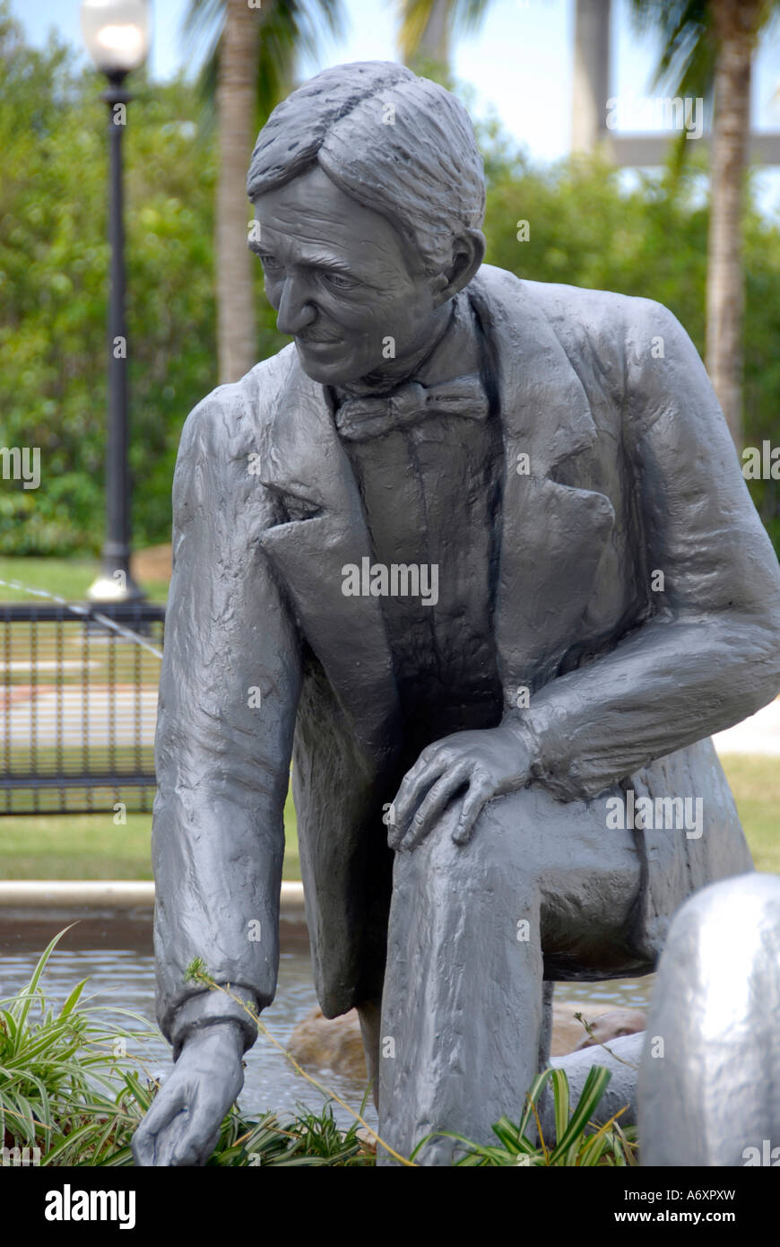 Selten Freunde Statue von Henry Ford Thomas Edison und Harvey Firestone in der Centennial Park Innenstadt Ft Fort Myers Florida F Stockfoto