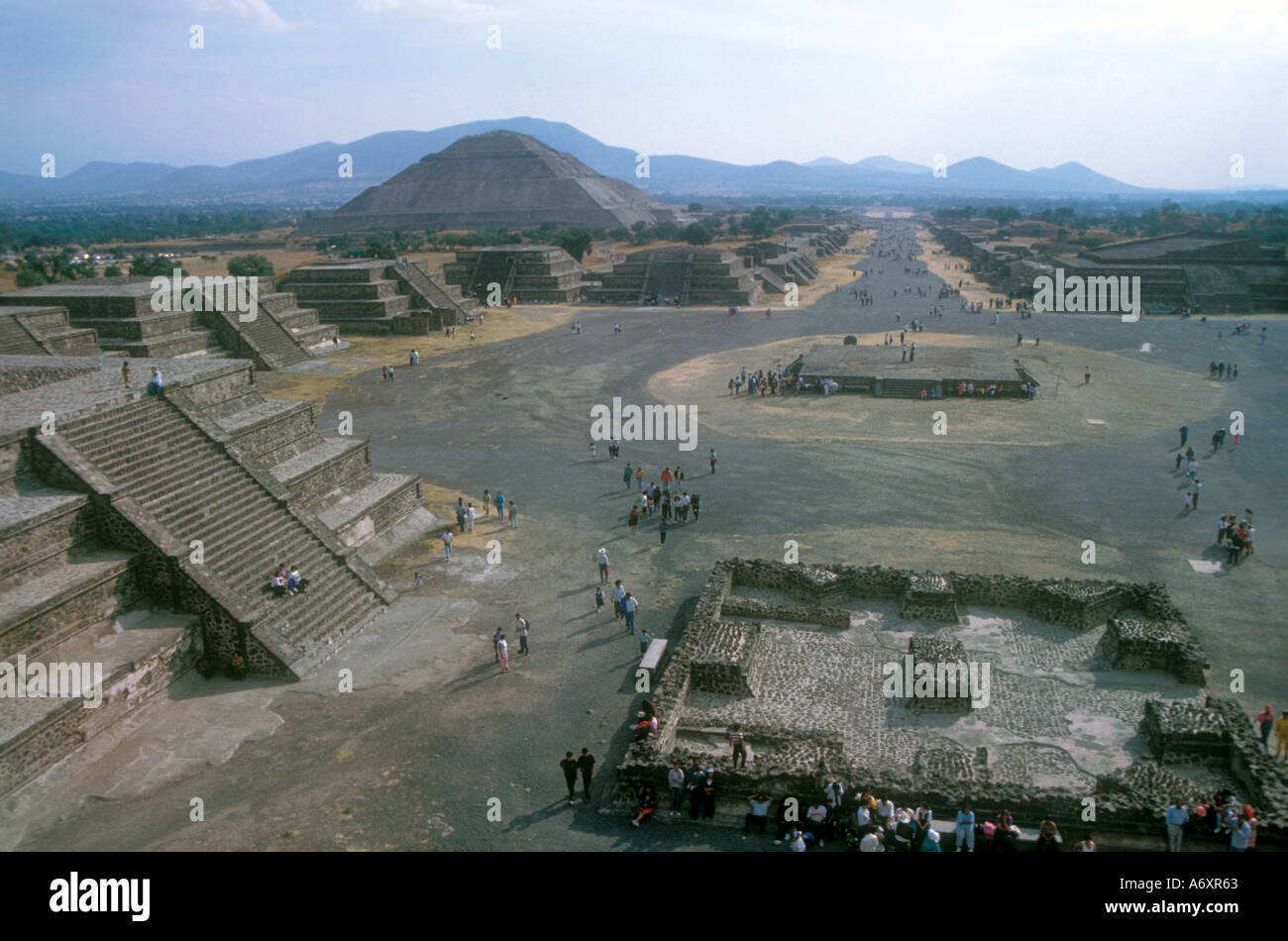 Allee der Toten in Teotihuacán Mexiko Stockfoto