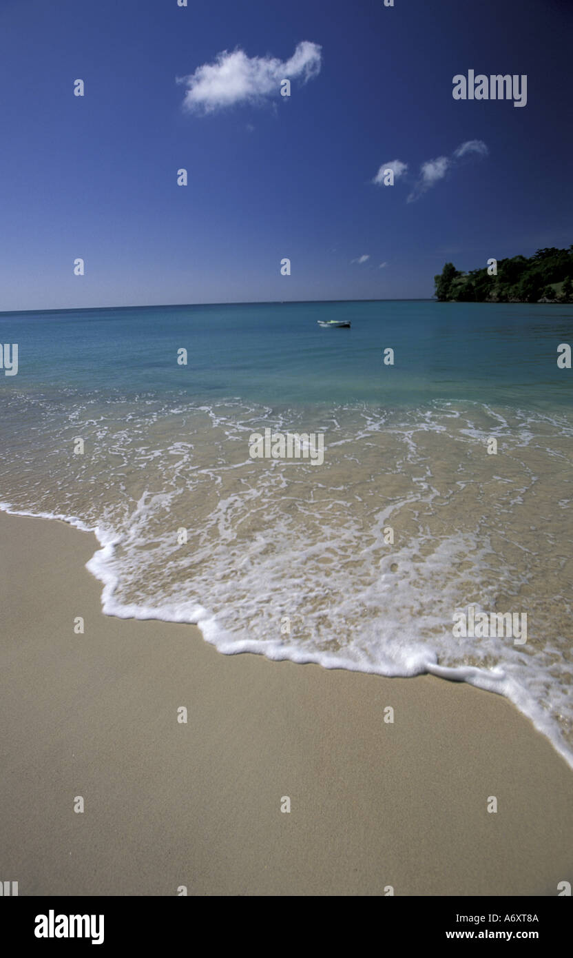 Karibik, Grenada, in der Nähe von St. George.  Morne Rough Strand. Stockfoto