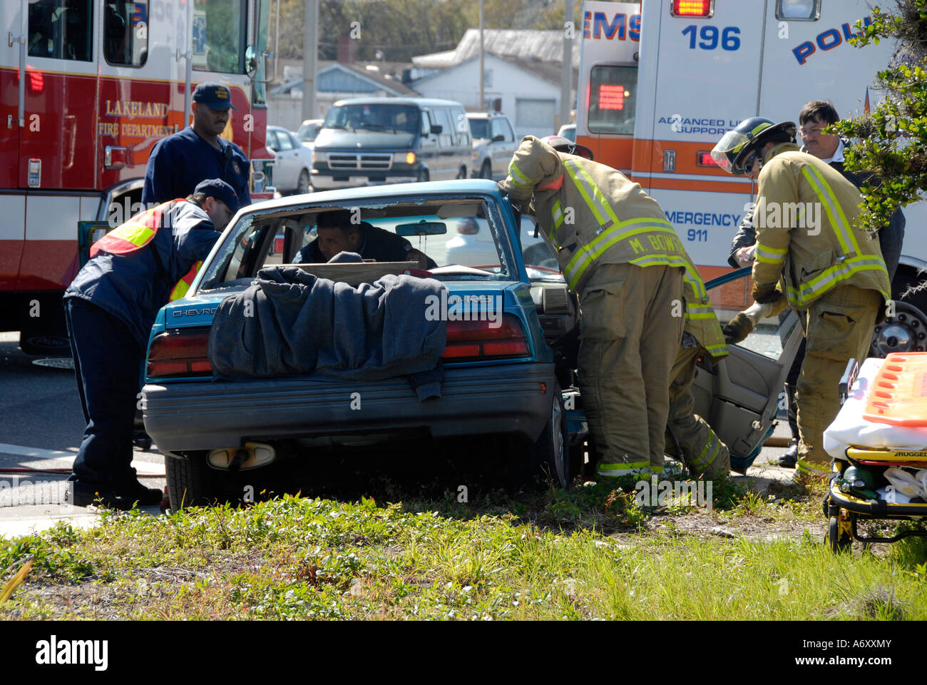 Schweren Autounfall in Lakeland Central Florida Vereinigte Staaten Stockfoto