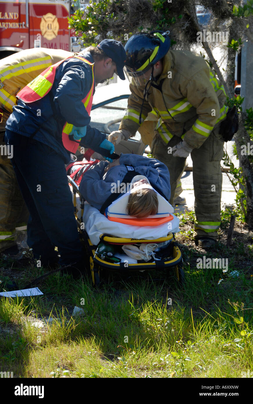 Schweren Autounfall in Lakeland Central Florida Vereinigte Staaten Stockfoto