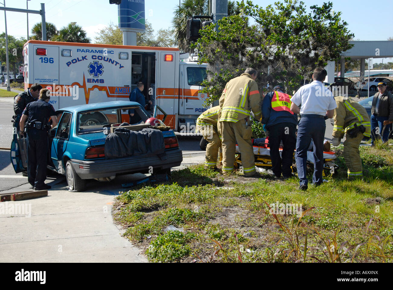 Schweren Autounfall in Lakeland Central Florida Vereinigte Staaten Stockfoto