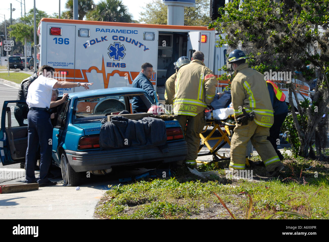 Schweren Autounfall in Lakeland Central Florida Vereinigte Staaten Stockfoto