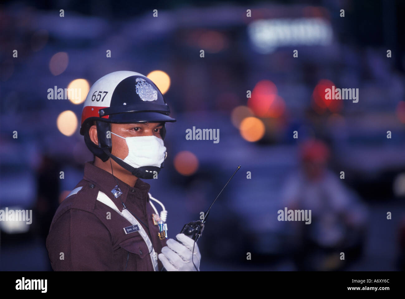 Thailändischen Verkehrspolizei Bangkok Stockfoto
