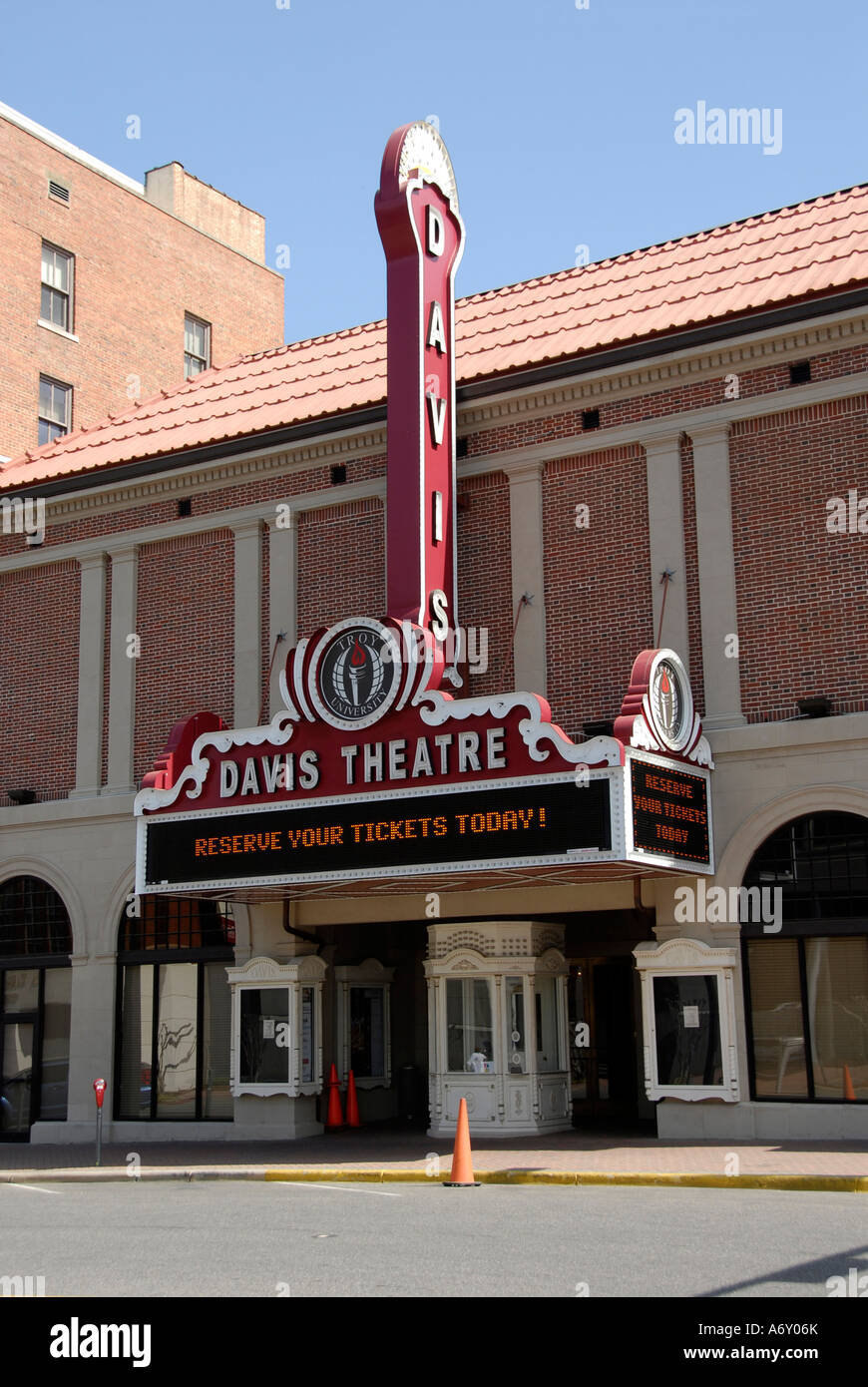 Davis-Theater in der historischen Stadt Montgomery Alabama AL Stockfoto