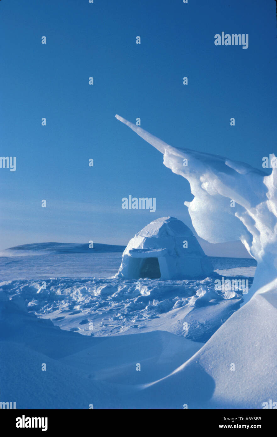 Traditionelle Inuit Eskimo Iglu Resolute Bay Kanada Winter Scenic Stockfoto