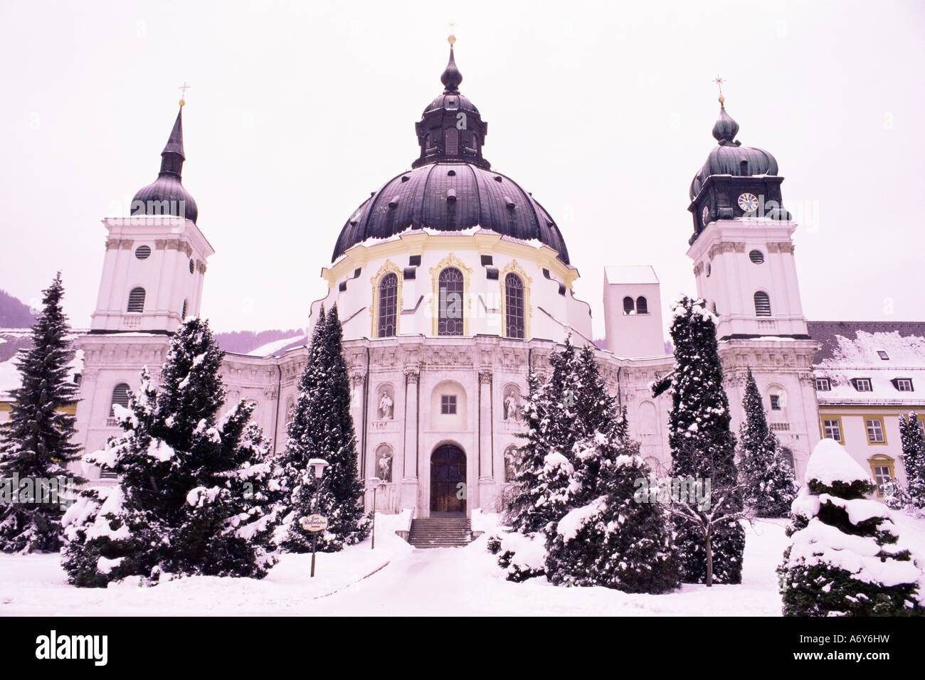 Kloster und Benediktiner Abtei Ettal Bayern Deutschland Europa Stockfoto