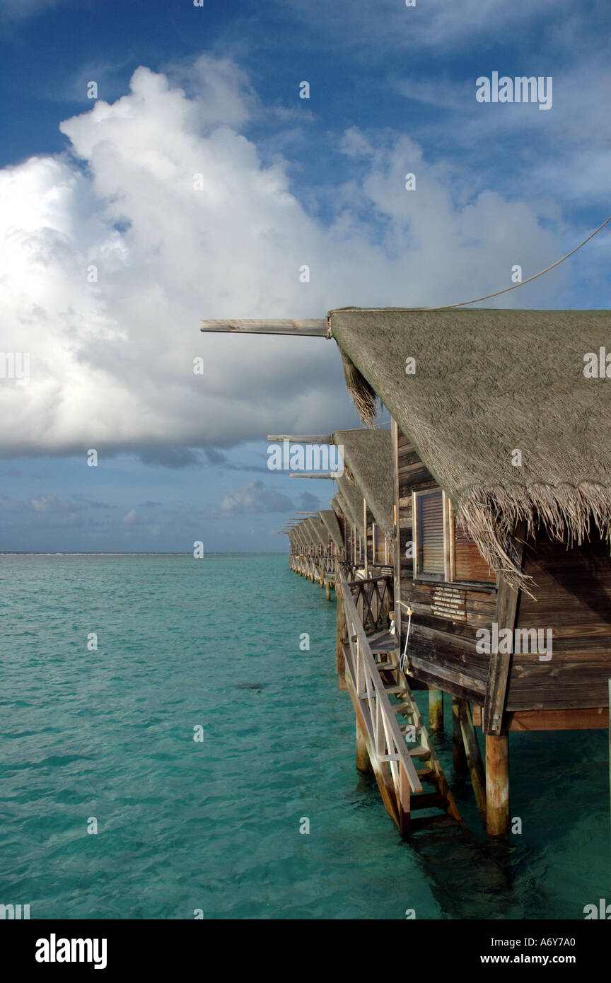 Wasser-Bungalow Malediven Stockfoto