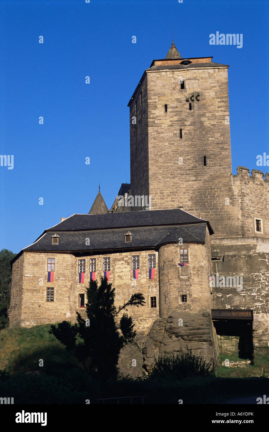 Kost-Festung aus dem 14. Jahrhundert Cesky Raj Nord-Böhmen Tschechien Europa Stockfoto