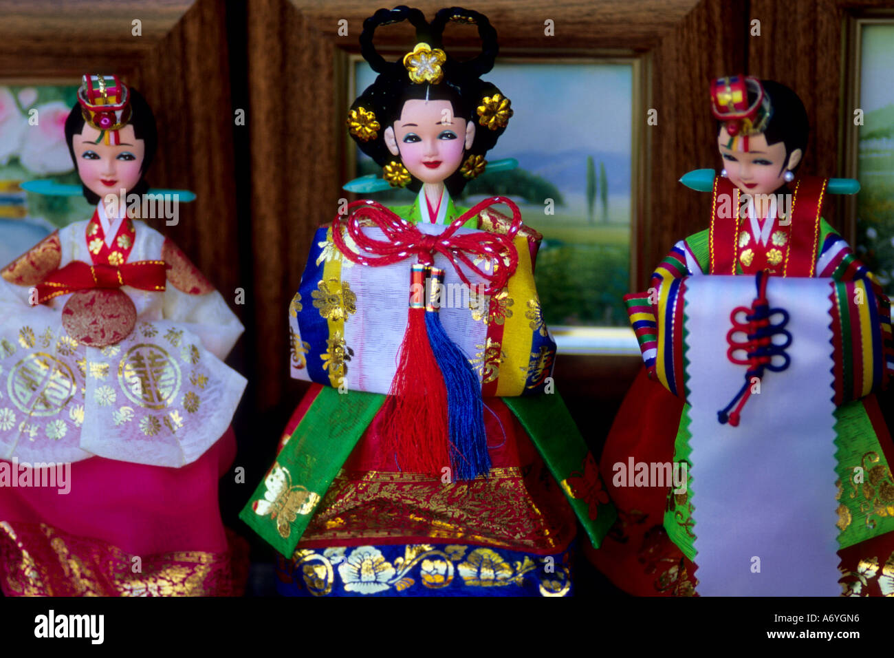 Korea-Seoul Koreanische Puppen Stockfoto