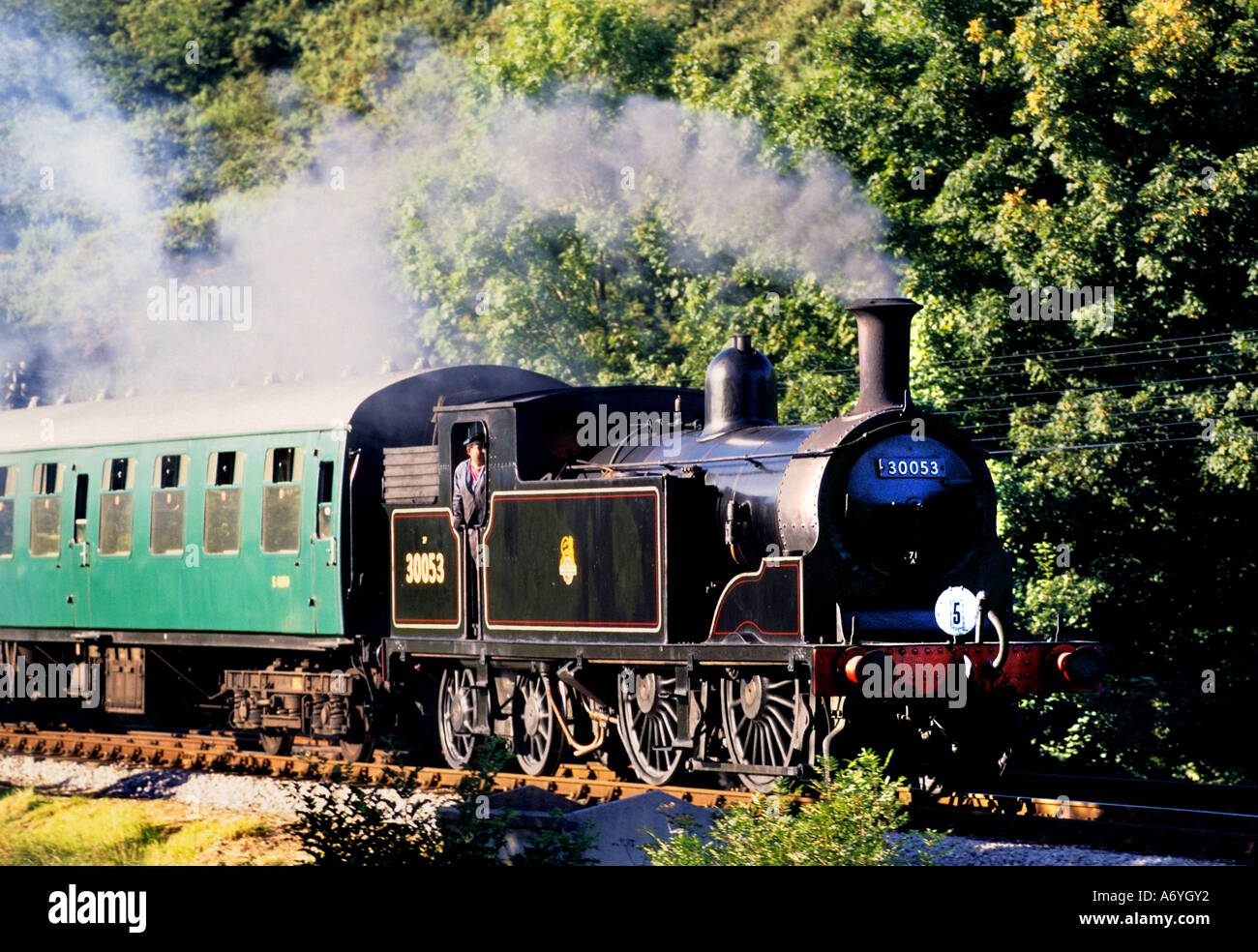 North Wales Steam Train Vereinigte Königreich Eisenbahn Stockfoto