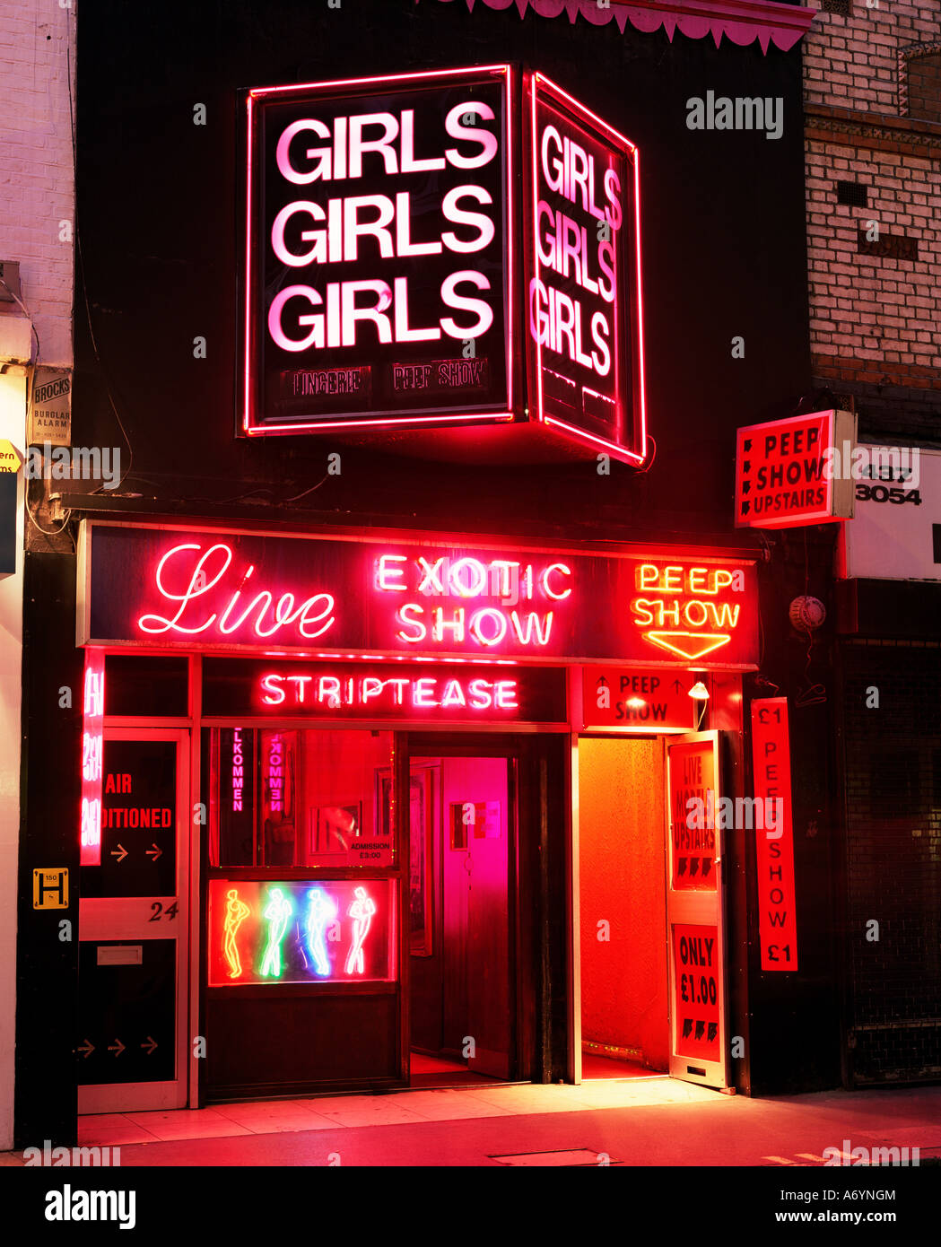 Sex-Shop Soho London England England Europa Stockfoto