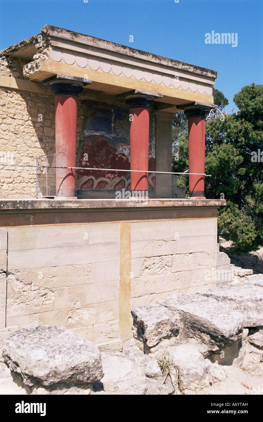 Palast von König Minos Knossos Crete Griechenland Europa Stockfoto