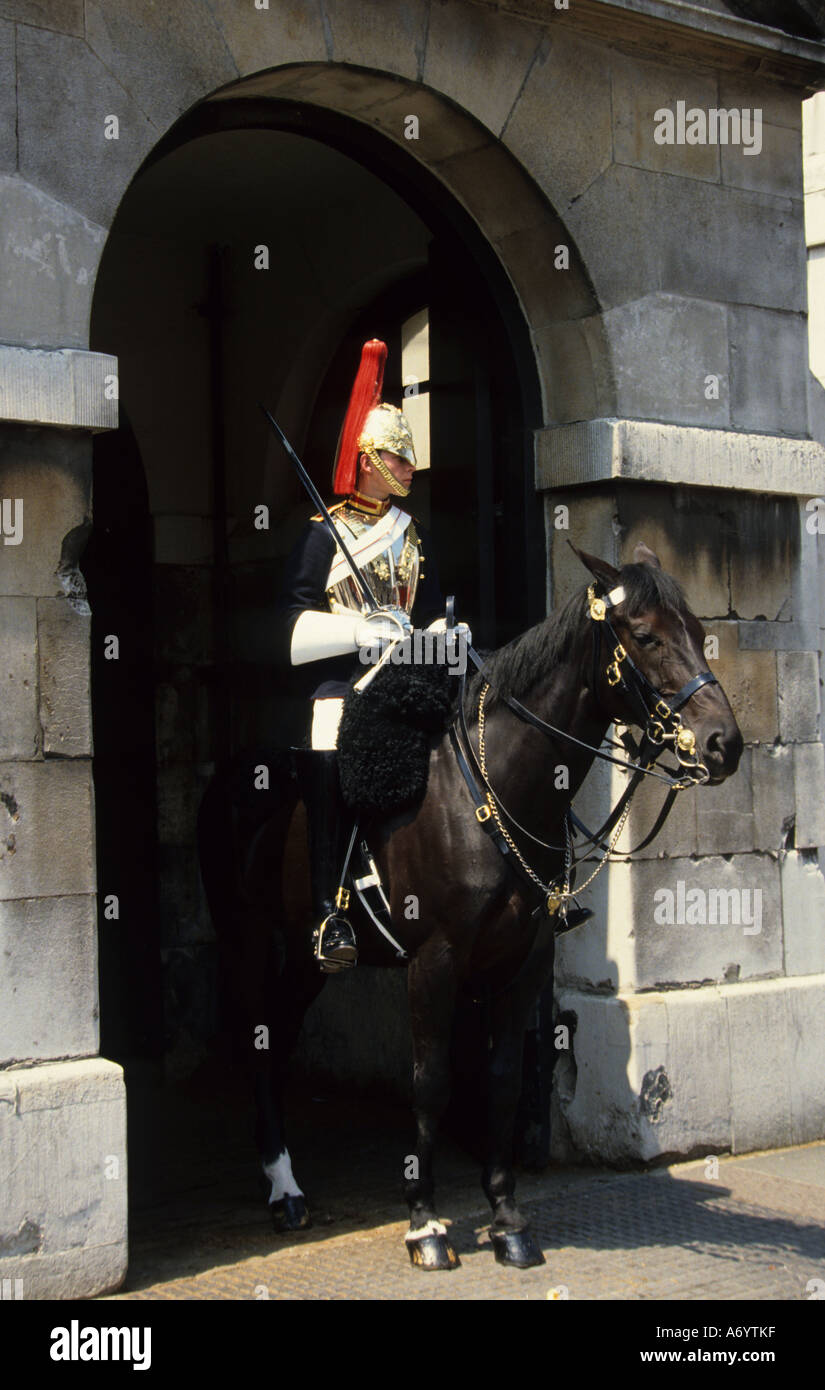 Königliche Garde in Whitehall London Vereinigtes Königreich Stockfoto