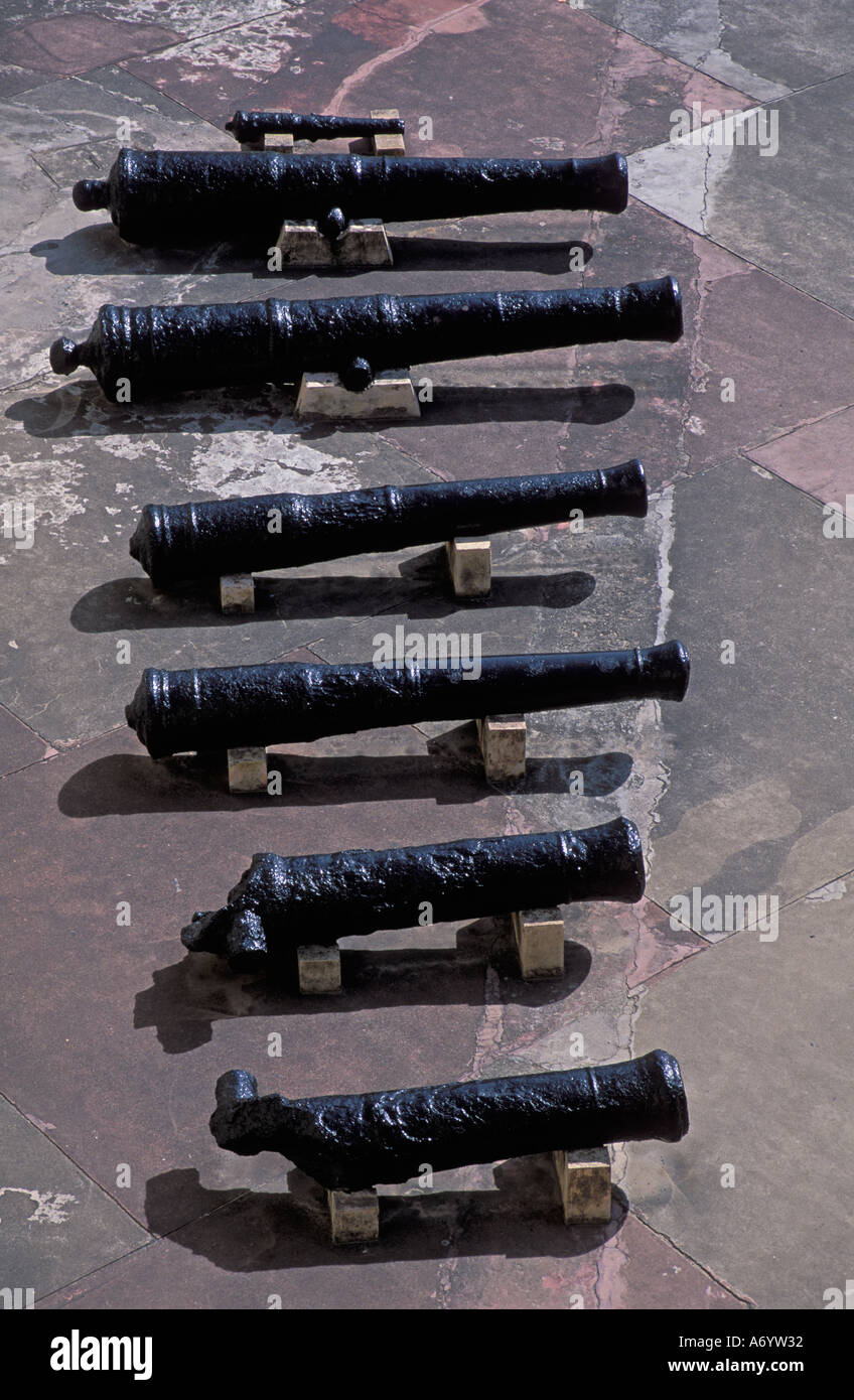 Kanonen auf San Cristobal Festung San Juan National Historic Site Old San Juan Puerto Rico Stockfoto