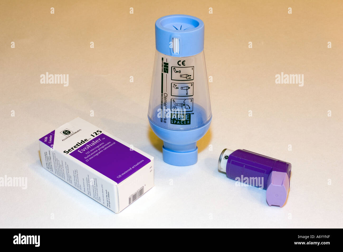 Evohaler Inhalator für Behandlung von asthma Stockfoto