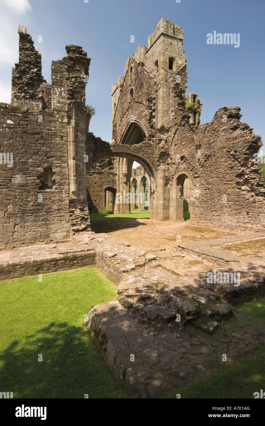 Llanthony Priorat Kloster Vale des Ewyas schwarze Berge Powys Mitte Wales Wales Großbritannien Europa Stockfoto