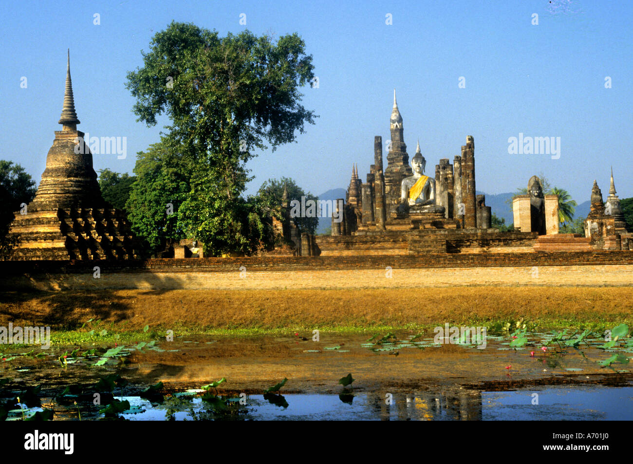 Thailand Kamphaeng Phet Wat Phra sitzen Iriyabot Sukhothai-Stil Post klassisch Stockfoto