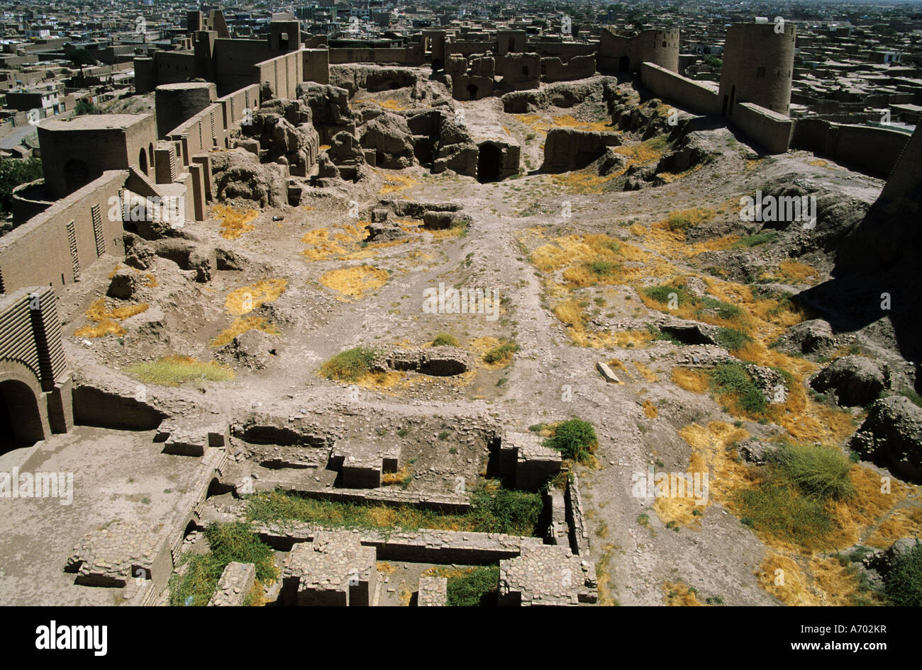 Innerhalb der Zitadelle Qala din ich Ikhtiyar Ud ursprünglich von Alexander dem großen erbaut, aber in seiner jetzigen Form von Malik Fak gebaut Stockfoto