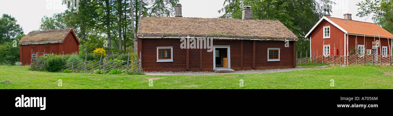 Wo Linné geboren wurde. Die Farm in Rashult, wo Carl von Linné geboren wurde. Smaland Region. Schweden, Europa. Stockfoto