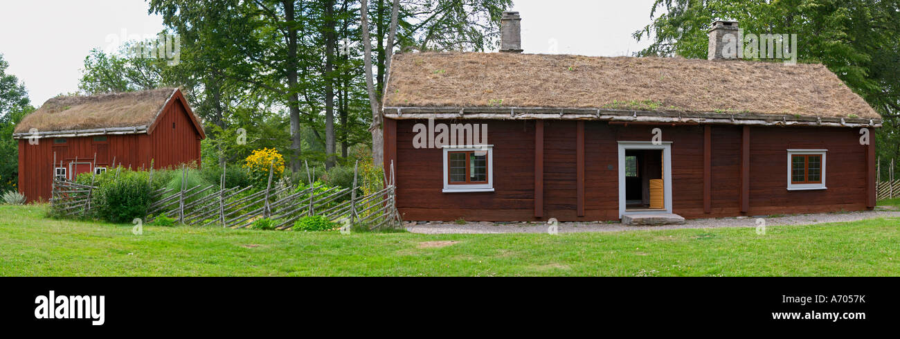 Wo Linné geboren wurde. Die Farm in Rashult, wo Carl von Linné geboren wurde. Smaland Region. Schweden, Europa. Stockfoto