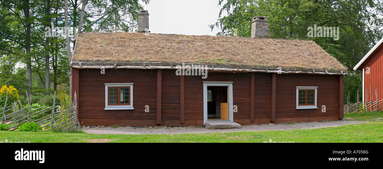 Wo Linné geboren wurde. Die Farm in Rashult, wo Carl von Linné geboren wurde. Smaland Region. Schweden, Europa. Stockfoto