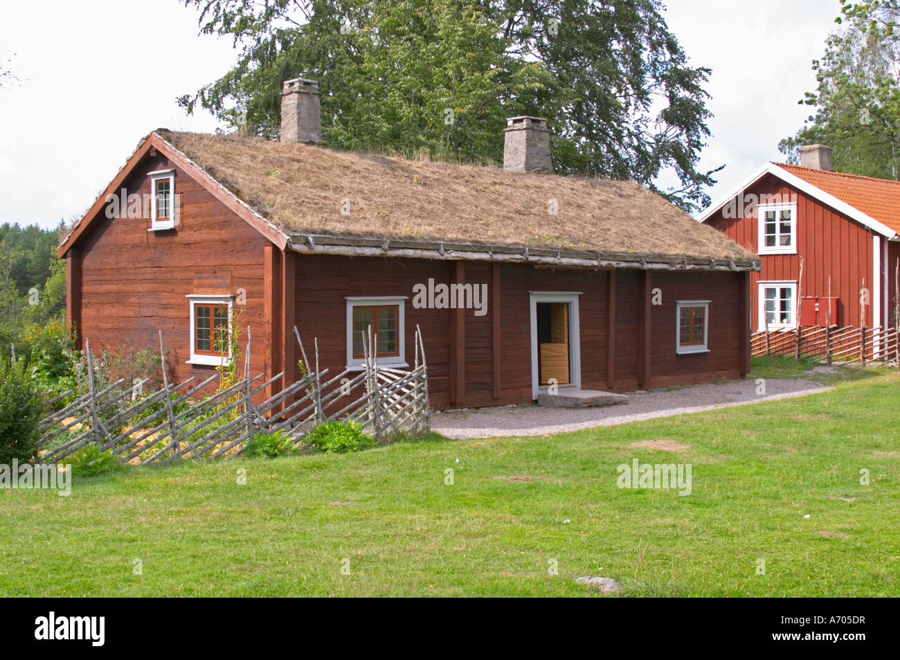 Wo Linné geboren wurde. Die Farm in Rashult, wo Carl von Linné geboren wurde. Smaland Region. Schweden, Europa. Stockfoto