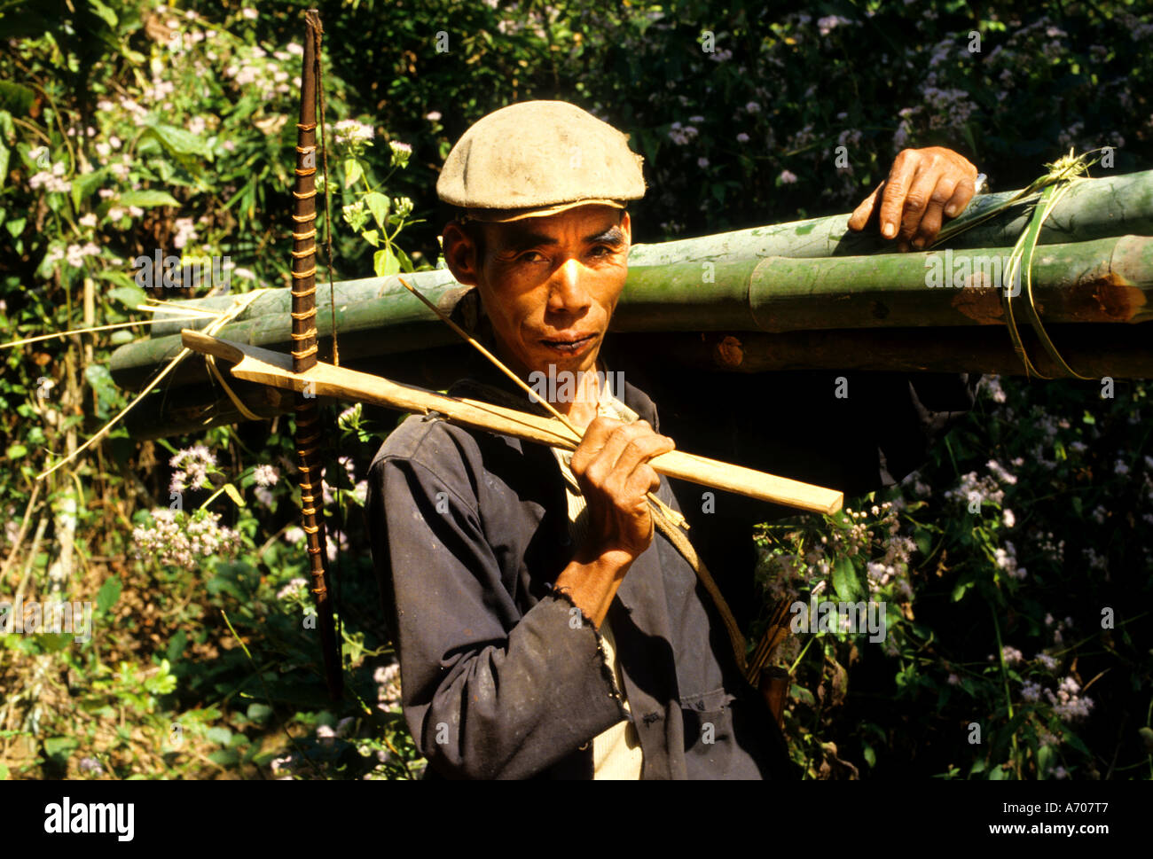 Thailand Thai Farmer Bogen Pfeil Jäger Armbrust Stockfoto