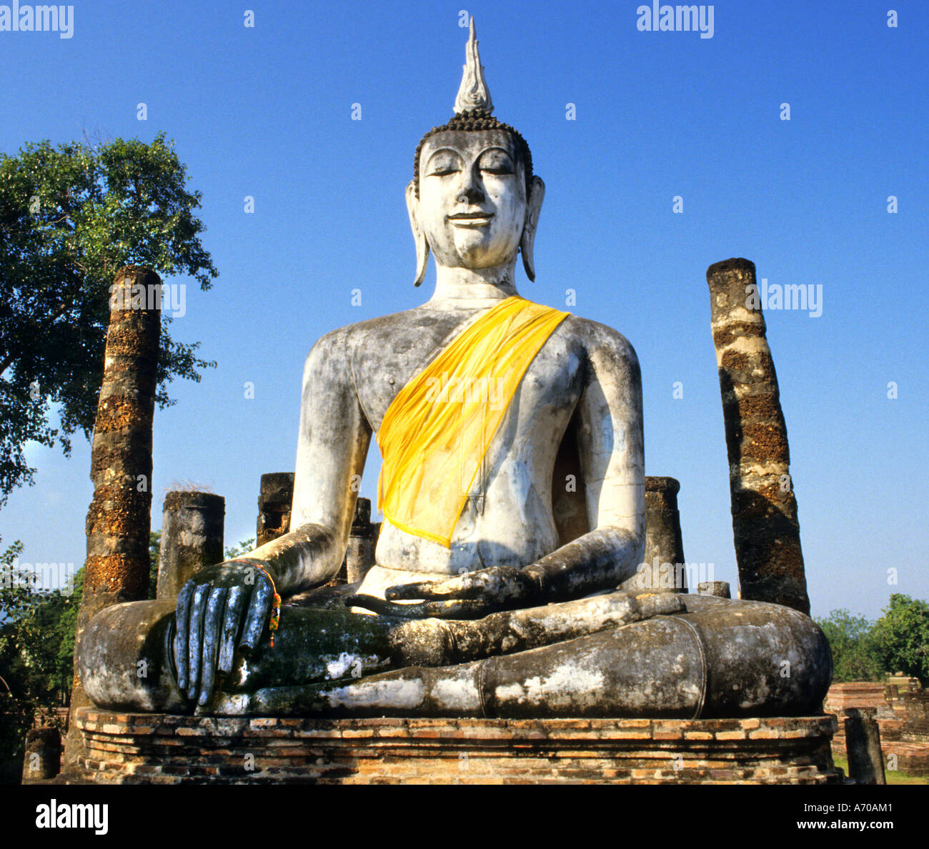 Thailand Kamphaeng Phet Wat Phra sitzen Iriyabot Sukhothai-Stil Post klassisch Stockfoto