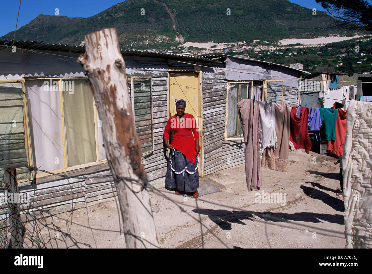 Frau am Kap Ferienwohnungen Kapstadt Südafrika Stockfoto