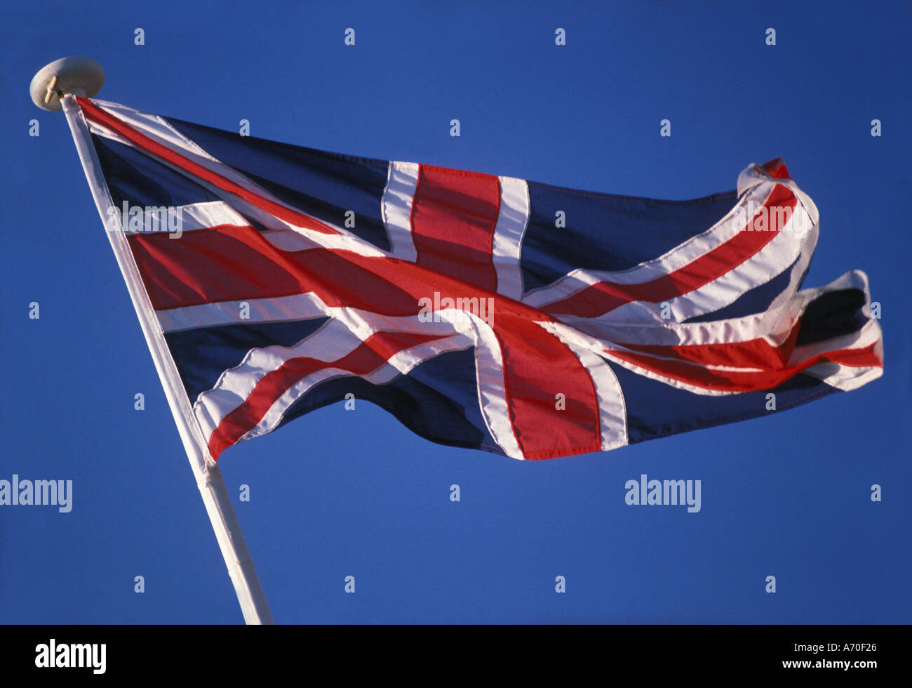 Großbritannien Union Jack-Flagge Stockfoto