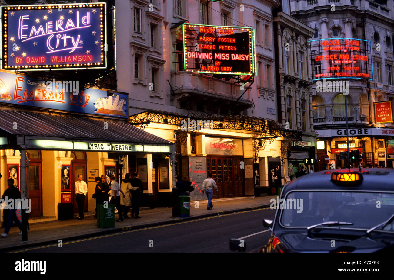 Musikalisches Theater Soho West End von London zeigen Nachtleben spielen Theater Ticket tickets Stockfoto