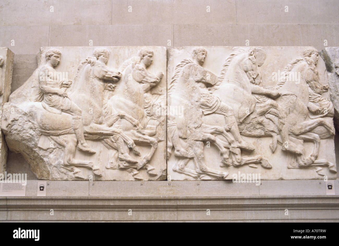 Der Parthenon Galerien, British Museum, London, England Stockfoto
