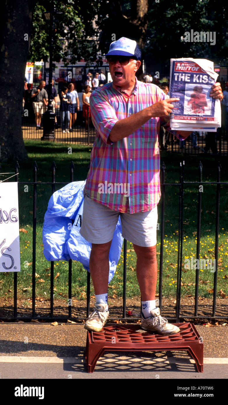 Hyde Park, London ist berühmt für seine Sonntag Seifenkiste Redner Stockfoto