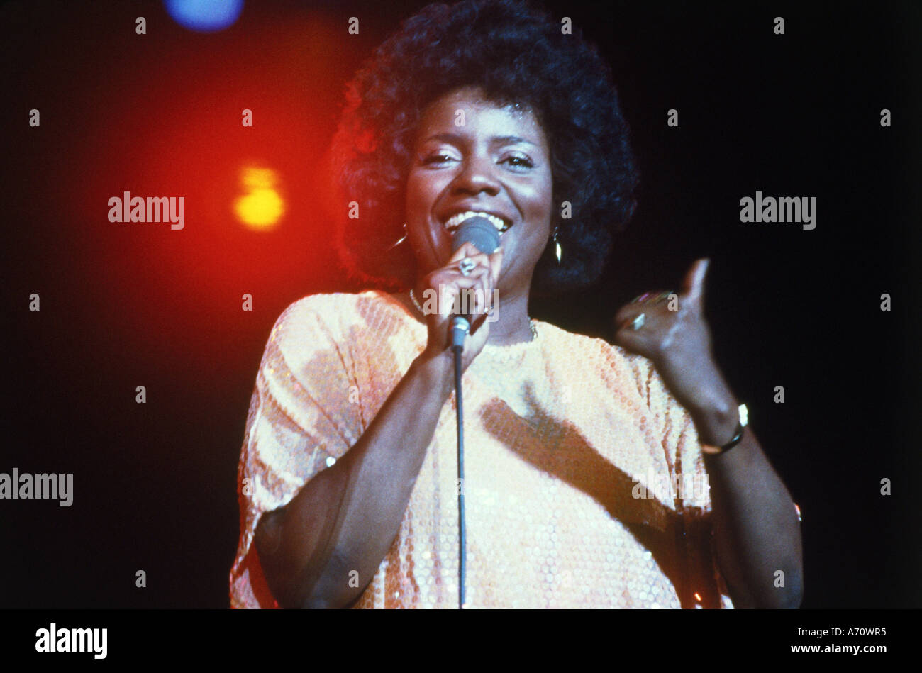 Sängerin GLORIA GAYNOR U.S. 1979 Stockfoto