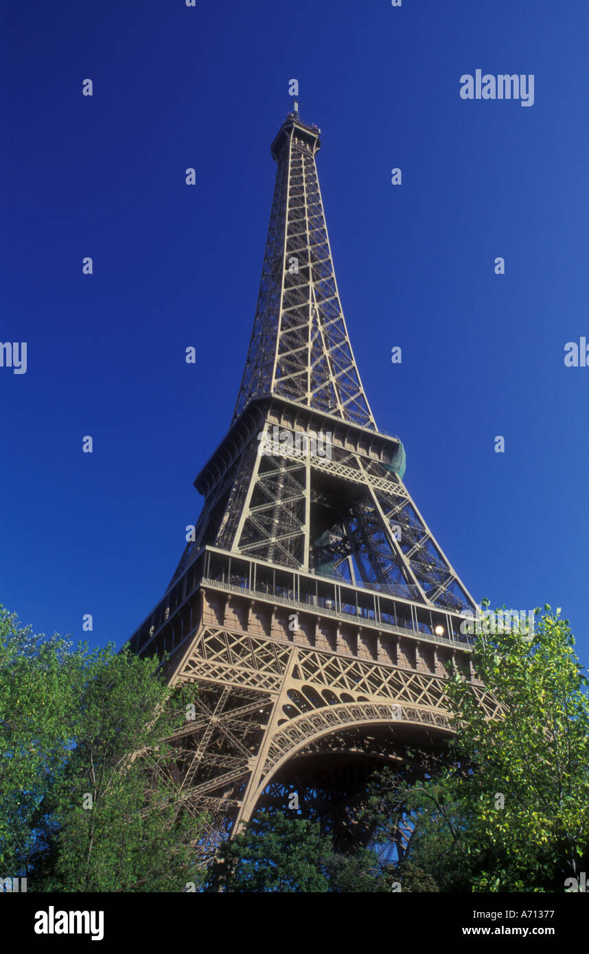 AJ0758, Paris Frankreich, Eiffelturm Stockfoto
