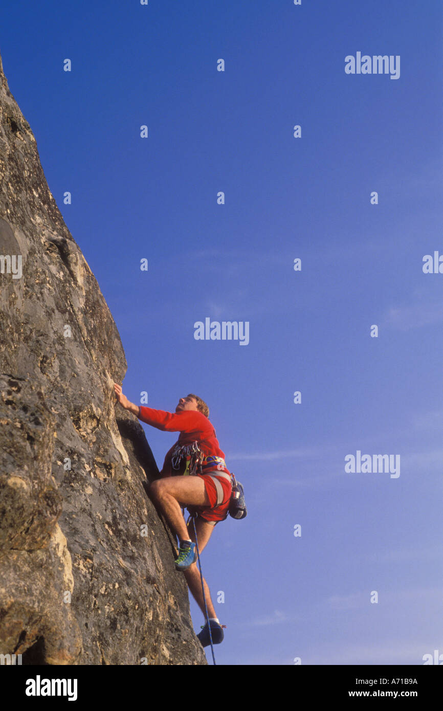 Mann Klettern Fels Kalifornien Modell veröffentlicht Bild Stockfoto